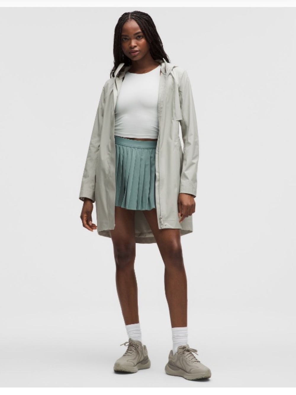 lululemon athletica Hooded Rain Rebel Jacket in Jade Green